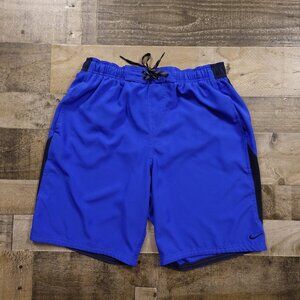 Nike Swim Trunks Blue & Black Men’s Large 9”‎ Inseam